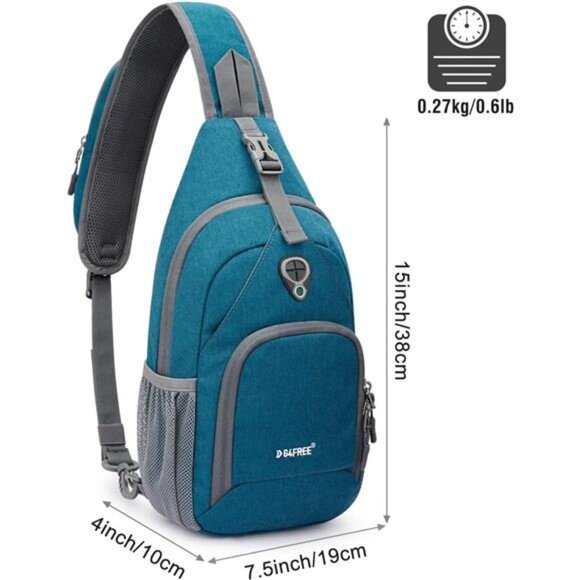 RFID Sling Bag Crossbody Sling Backpack Small Chest Shoulder Backpack Men Women - Picture 2 of 7